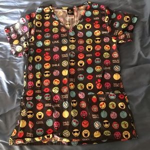Emoji scrub top!
